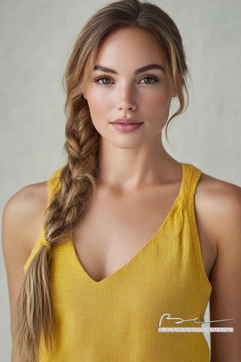 "Stunning Fishtail Braid with Yellow Tank Top Fashion Inspiration"